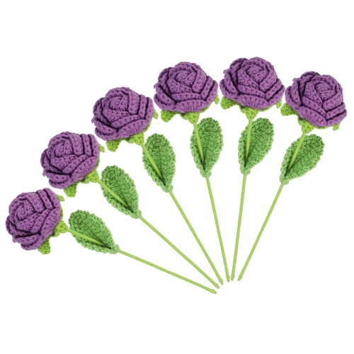 6pcs fiori all uncinetto - 6pcs,