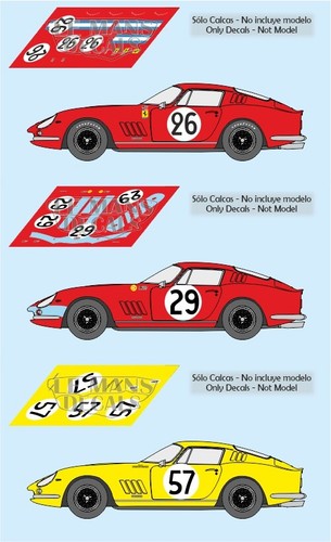 Decals ferrari 275 gtb - 275,