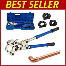 Crimpatrice professionale per tubi in rame - testa girevole 360° e maniglie estensibili