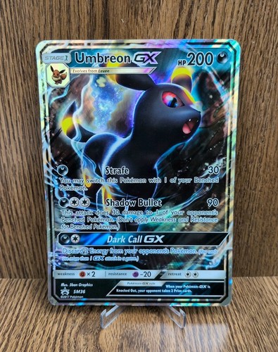 Carta pokemon jumbo - umbreon, gx