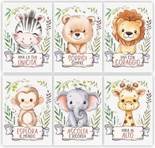 Set 6 Poster Animali