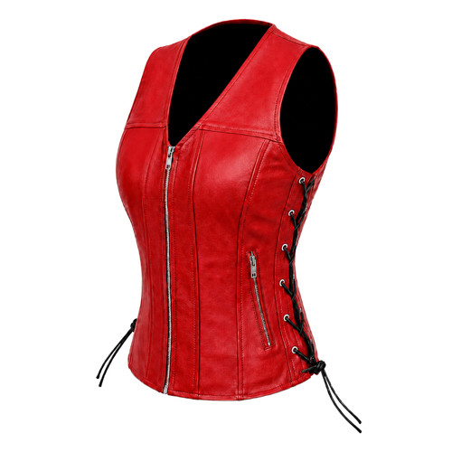 Moto gilet pelle - pelle, da