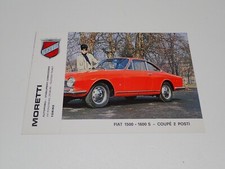 MORETTI FIAT 1500 FIAT 1600 COUPE' 2 POSTI BROCHURE DEPLIANT PROSPEKT (FA9)