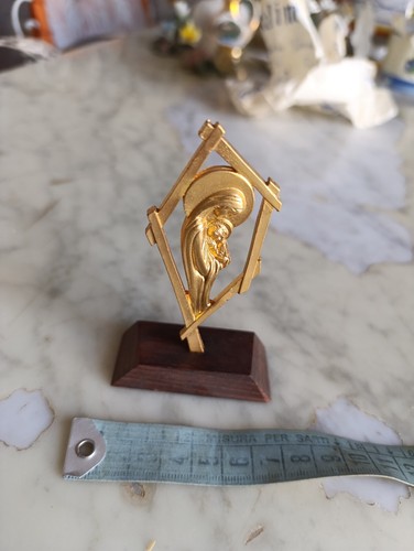 Madonnina metallo dorato - metallo,