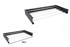 Stendibiancheria Fisso a Muro Lunghezza 80cm Salvaspazio e Resistente Nero dfh