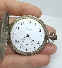 LONGINES EFCO 19.74 N SILVER 0,800 OROLOGIO TASCA POCKET WATCH MONTRE A GOUSSET