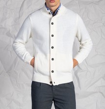 Cardigan con bottoni e zip in colorazione panna