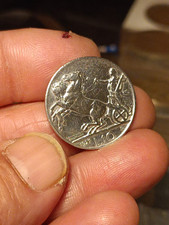 10 LIRE Biga 1927 Argento 2 ROSETTE REGNO D'ITALIA VITT. EMANUELE III BB+ BB