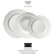Antico Doccia Bianco - Richard Ginori - Servizio Piatti 36 Pezzi per 12 Persone