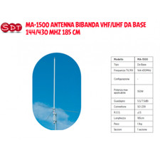 FALKOS MA-1500 ANTENNA BIBANDA VHF/UHF DA BASE 144/430 MHZ 185 CM
