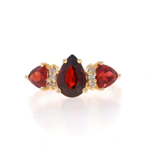 Oro giallo granato - oro, anello