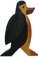 LEGNOMAGIA 2 pezzi PINGUINO ferma carte casa libreria design made in italy A424