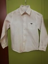 ARMANI JUNIOR CAMICIA LINO BAMBINO 6 ANNI COLORE BIANCO 