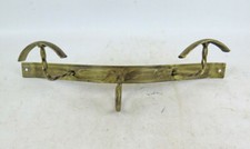 ATTACCAPANNI DA PARETE FERRO BATTUTO DORATO CON 2 GANCI APPENDIABITI VINTAGE CH2