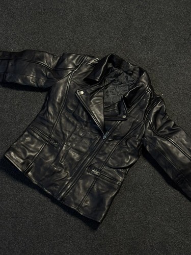 Giacca moto donna nera vera - giacca,