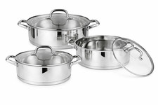 Set Casseruola 6 Pezzi Acciaio
