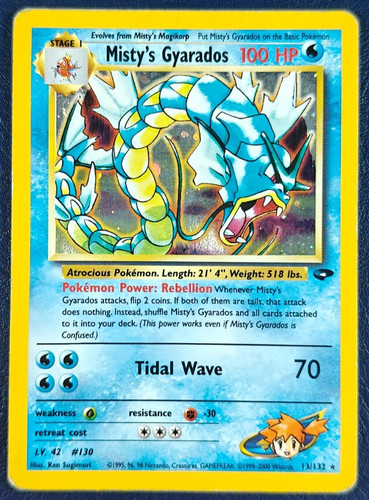 Pokemon misty gyarados holo - pokemon, misty's