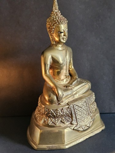 Antique brass thai buddha - antique,