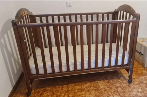 Lettino legno materasso - lettino, +