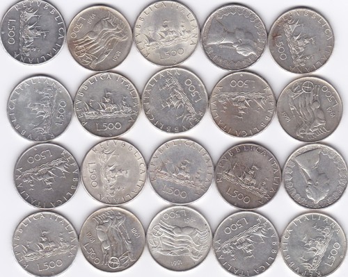 Lotto 500 lire caravelle - lire,