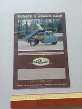 Bremach motocarro Diesel ND3 RRE Edilizia depliant 1978 italiano original