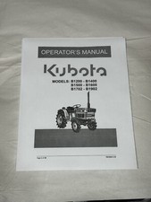 Kubota B1200 B1400 B1500 B1600 B1702 B1902 Operatori Proprietari Funzionamento Manuale