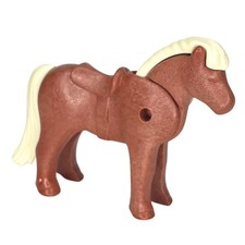 Playmobil pony marrone/bianco