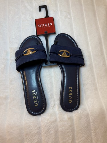 Guess sandali blu navy slide - sandali,