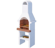 BARBECUE BETON FALO' PREFABBRICATO IN CEMENTO 65x49x178h