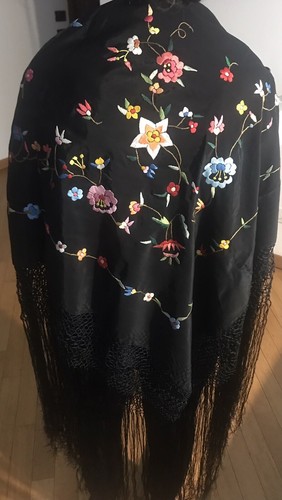 Scialle seta vintage spagnolo - scialle,