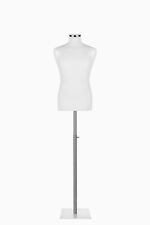 Busto uomo sartoriale manichino maschile bianco cromo