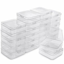 BELLE VOUS Scatole Plastica con Coperchio (24Pz)-(8,3x8,3x2,8cm) Box Plastica Tr