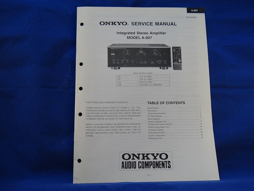 Onkyo 807 amplificatore - a-807,