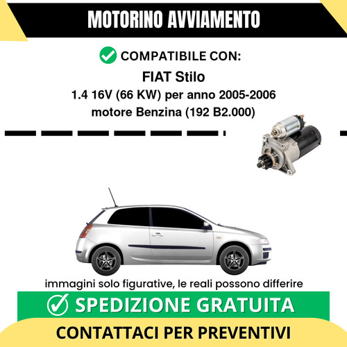 Motorino avviamento fiat - motorino, stilo