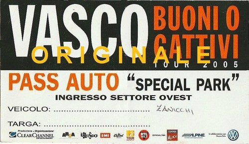 Vasco rossi raro - rossi, pass