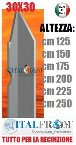 Palo paletto zincato - n°10-palo,