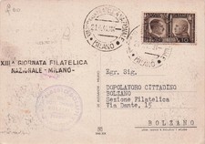 03264) XIII GIORNATA FILATELICA FIERA MILANO VG DOPOLAVORO CITTADINO BOLZANO