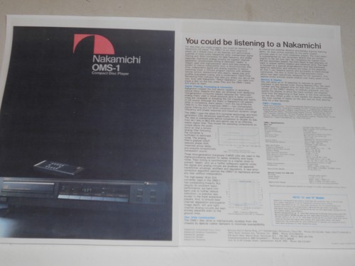 Brochure nakamichi oms - nakamichi, oms-1