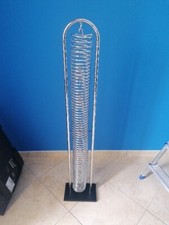 Piantana Porta Cd In Acciaio Cromato Da Arredo