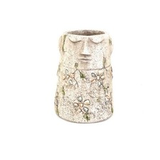 Vaso portapiante vetroresina con FACCIA VISO antico 26X26X33 cm 176N