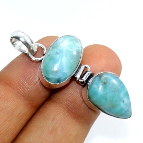 Ciondolo larimar lungo - ciondolo,