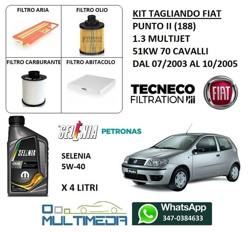 Kit tagliando filtri olio - tagliando,