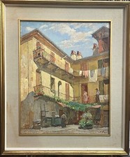 Dipinto olio su tavola, Scena