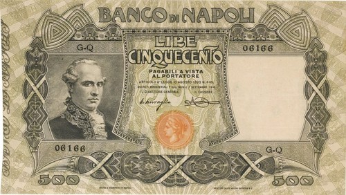 Italia 500 lire banco - italia,