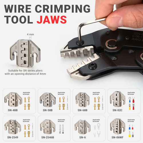 Pinza crimpatrice 4mm - crimpatrice, per