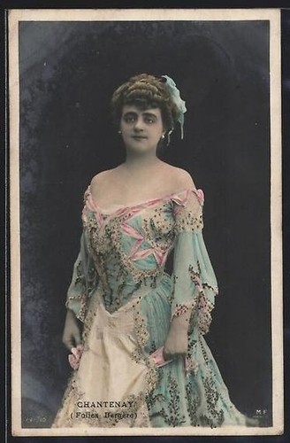 Cartolina attrice chantenay - attrice,
