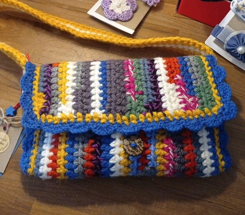Borsa granny square lana - square, di