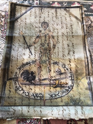 Antico manoscritto magia - antico,