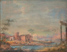 Dipinto olio su tela attrto a Giuseppe Bernardino BISON (1762-1844) firmato