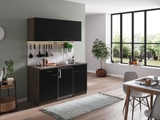 Cucina Cucinino Cucina Singola Rovere York Nero. Oliver 150 CM